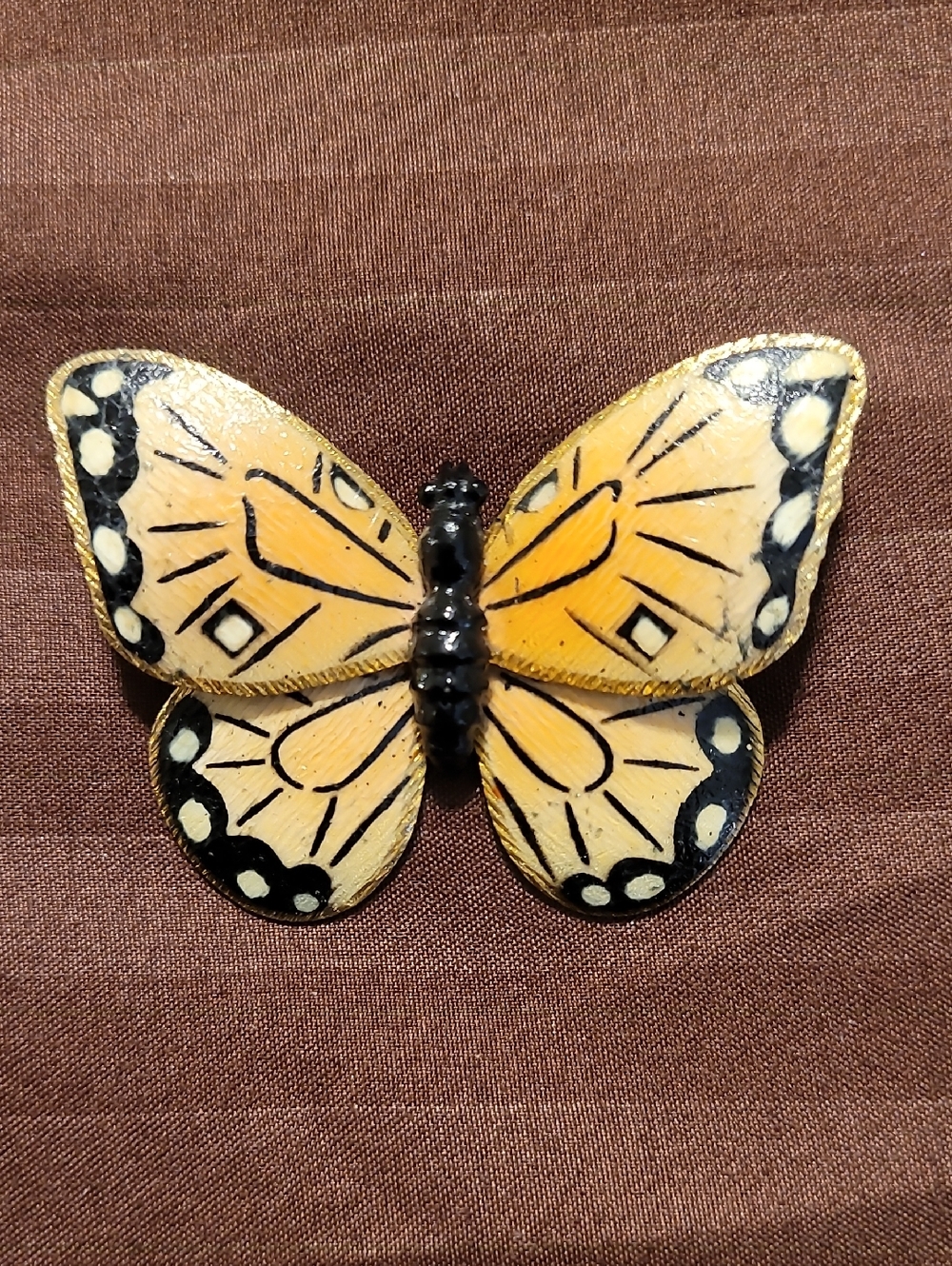 MCM Butterfly Vintage Brooch Pin Signed Weiss